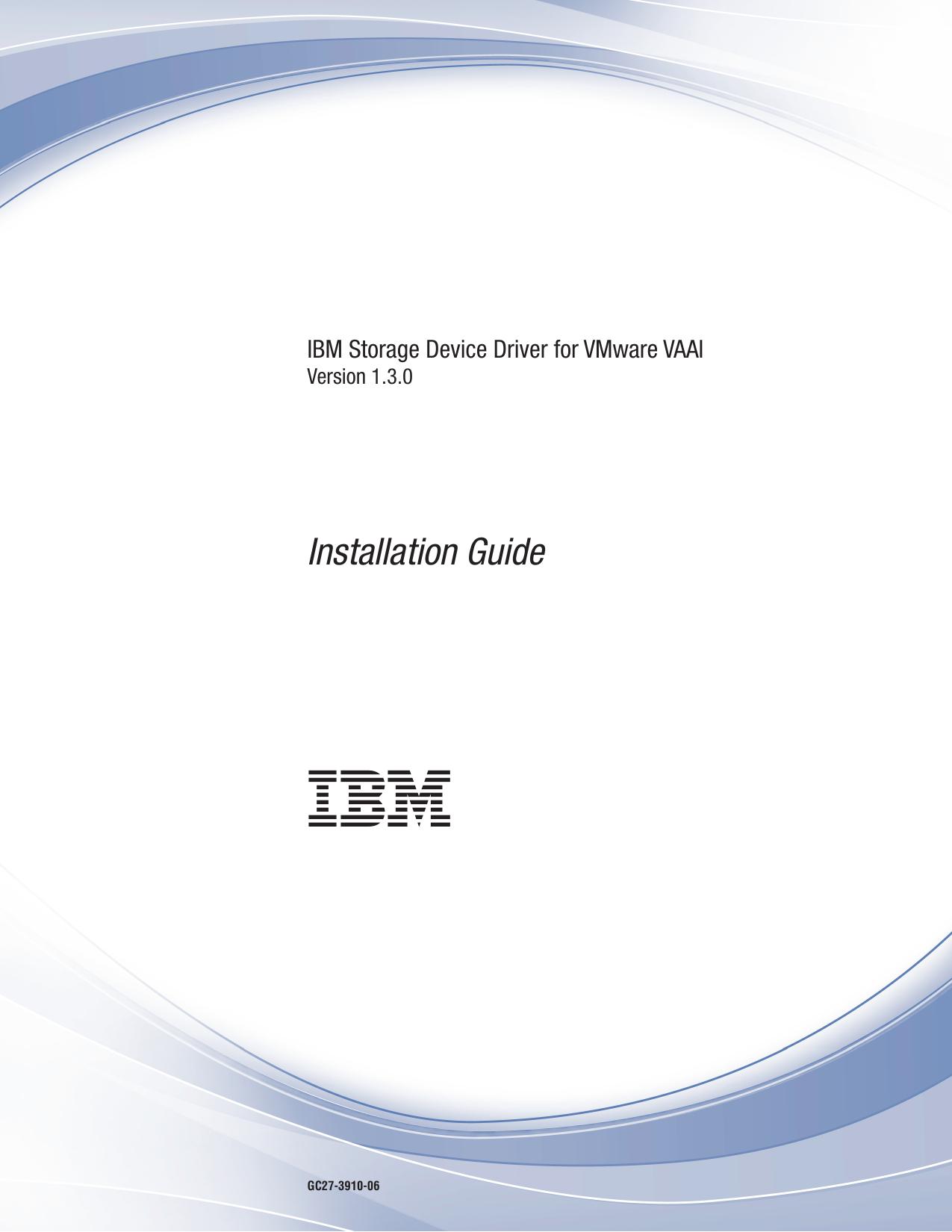 IBM Storage Device Driver for VMware VAAI