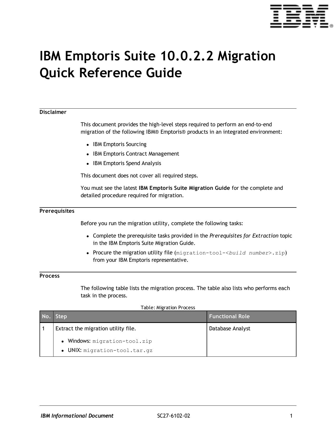 IBM Emptoris Suite 10.0.2.2 Migration Quick Reference Guide_SC27-6102-02