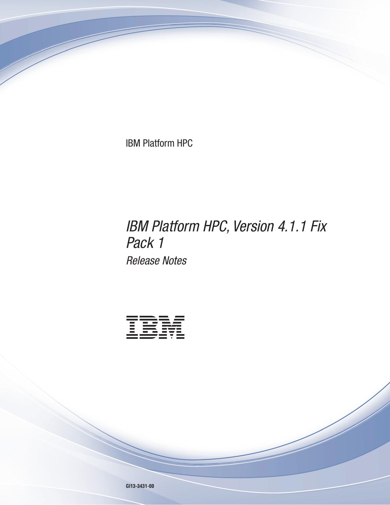 Release Notes for IBM Platform HPC 4.1.1 Fix Pack 1