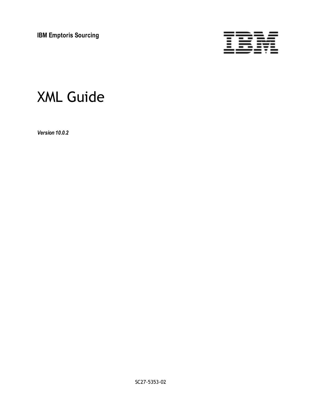 IBM Emptoris Sourcing 10.0.2 XML Guide_SC27-5353-02