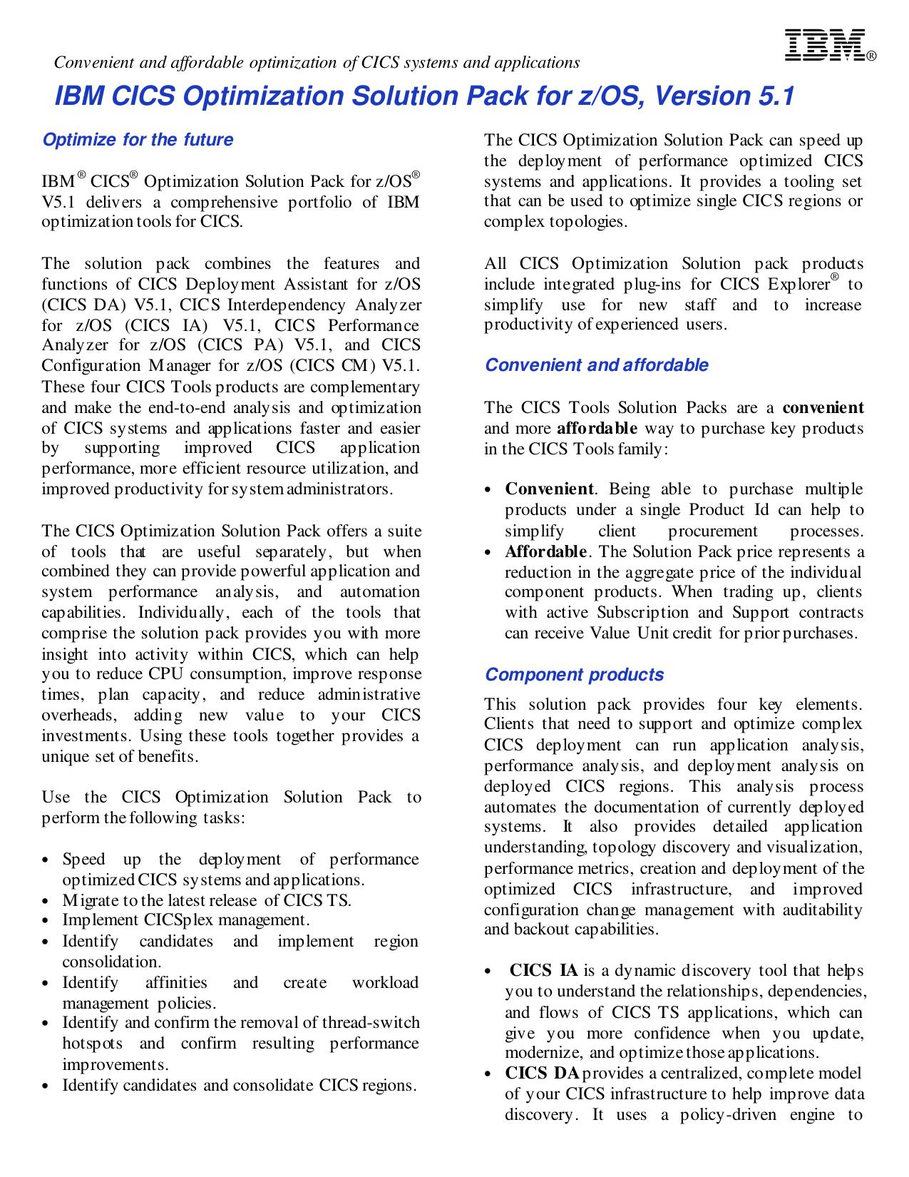 Microsoft Word - CICS_Optimization_Solution_Pack_V5.1_datasheet_GI13-3337-00.doc