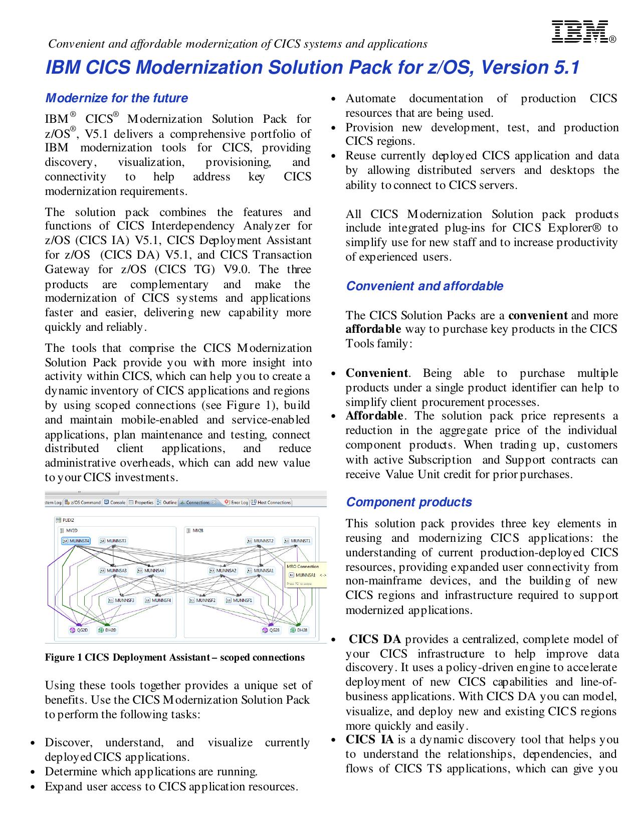 Microsoft Word - CICS_Modernization_Solution_Pack_V5.1_datasheet_GI13-3336-00.doc