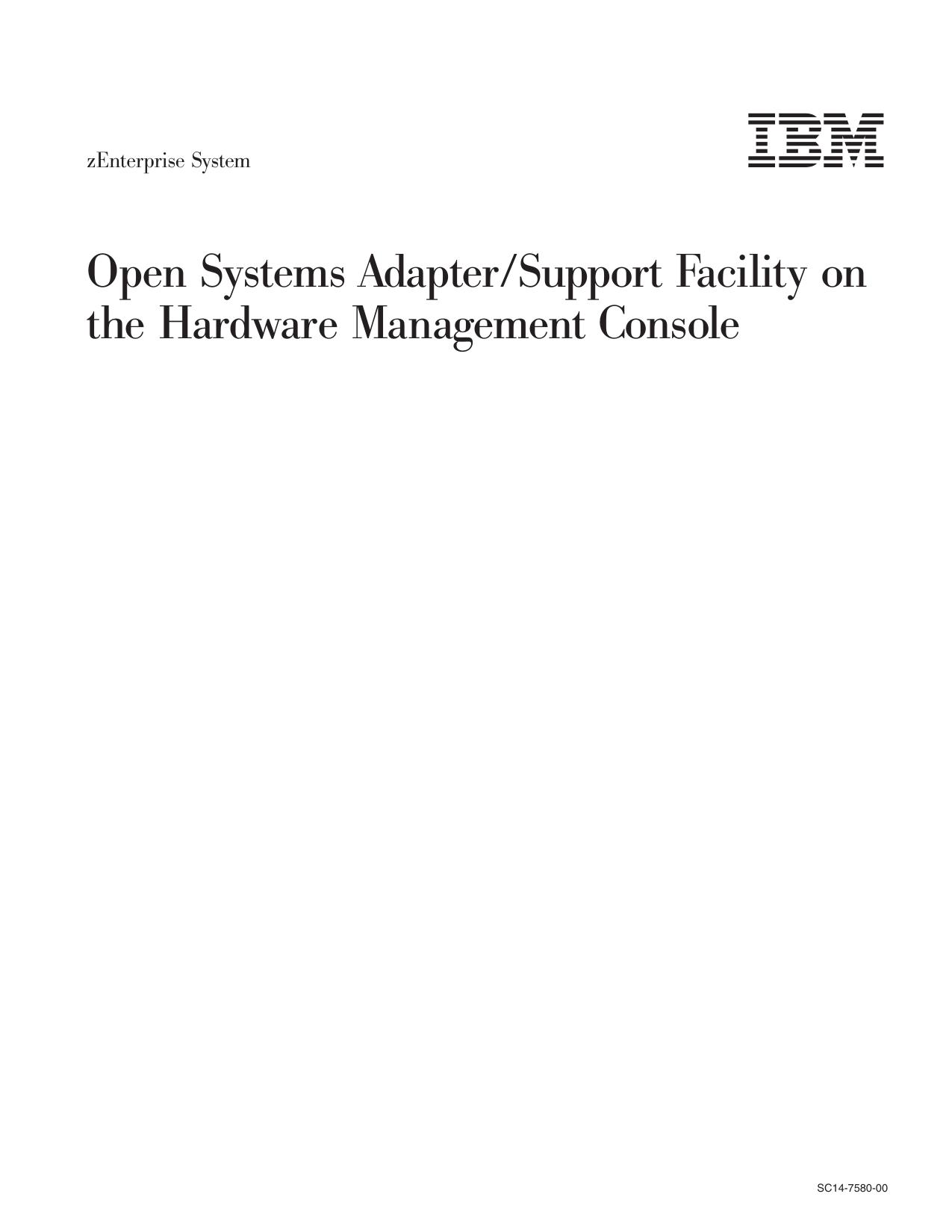 zSeries OSA/SF on the Hardware Management Console