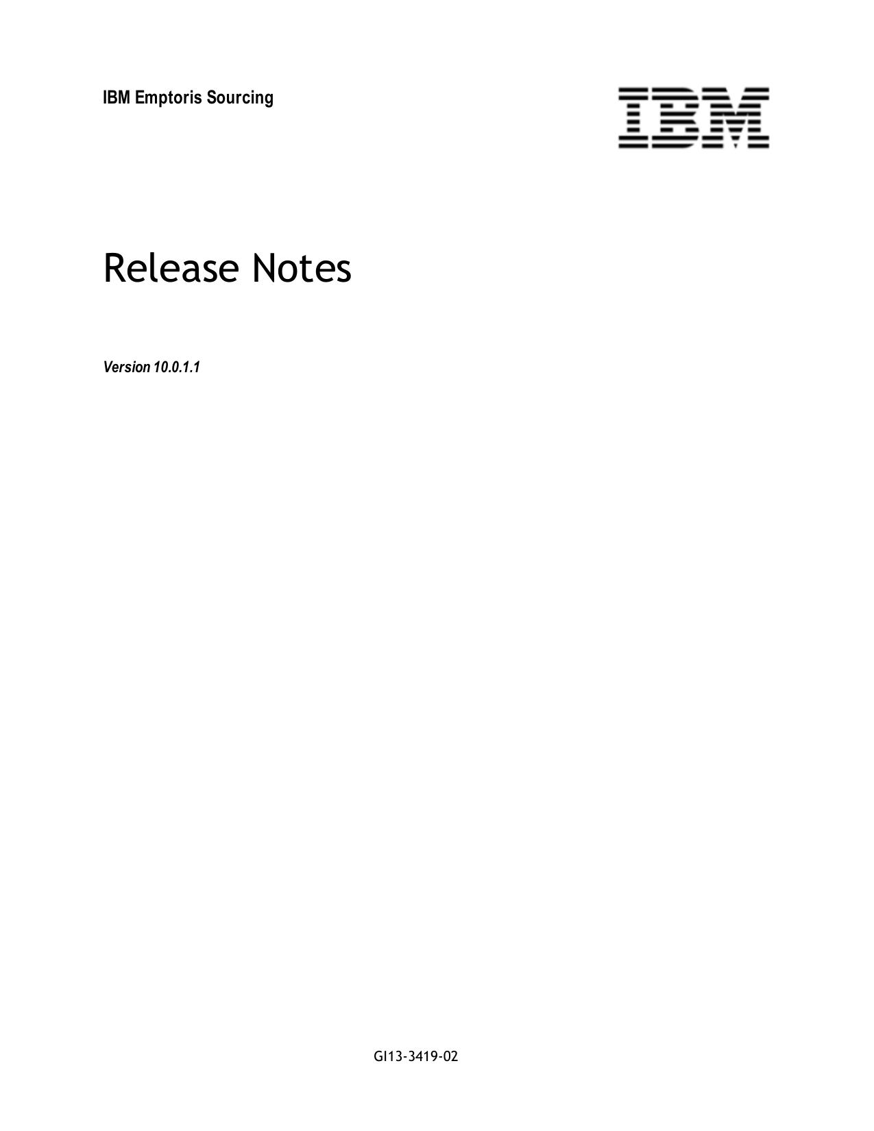 IBM Emptoris Sourcing 10.0.1.1 Release Notes_GI13341902