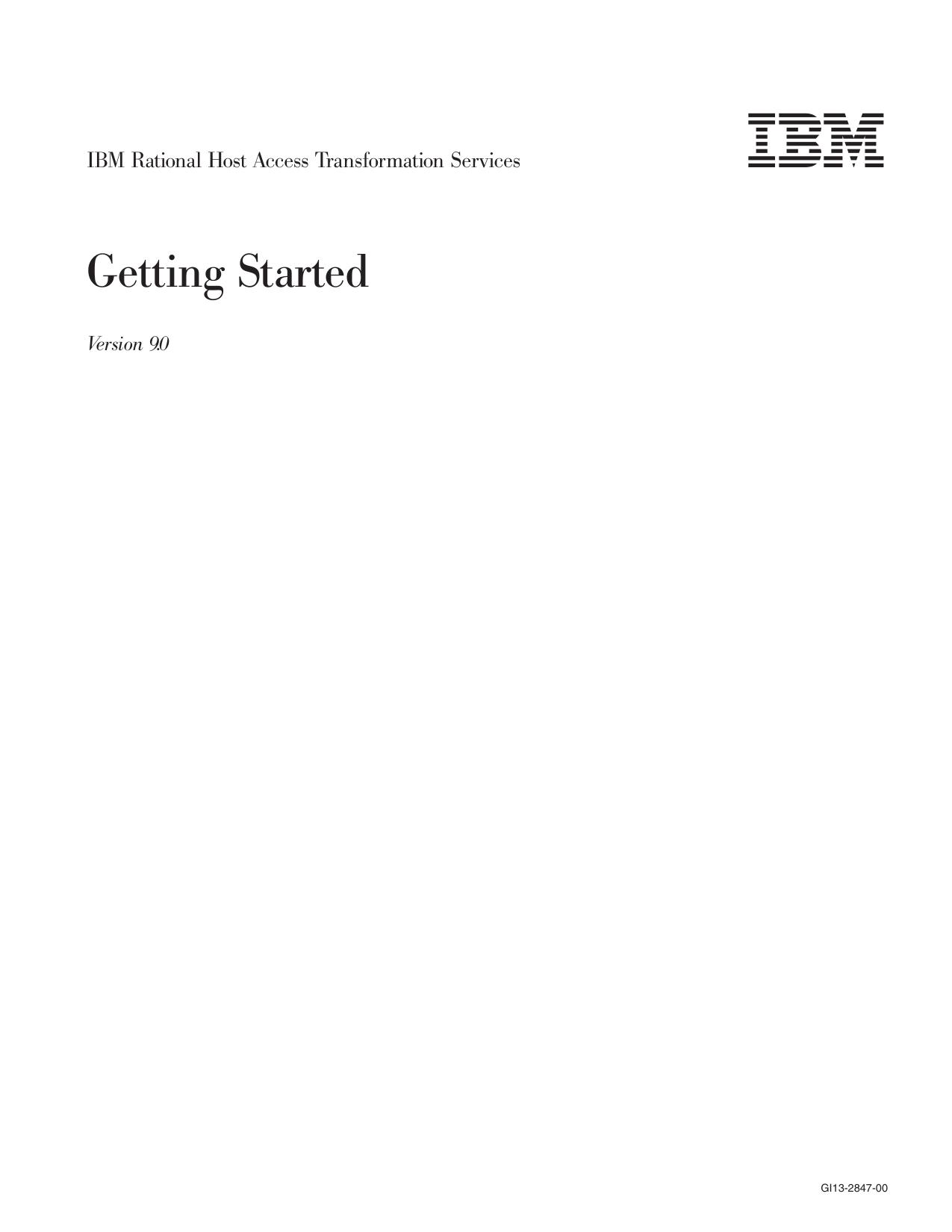 IBM Rational Host Access Transformation Services: Getting Started