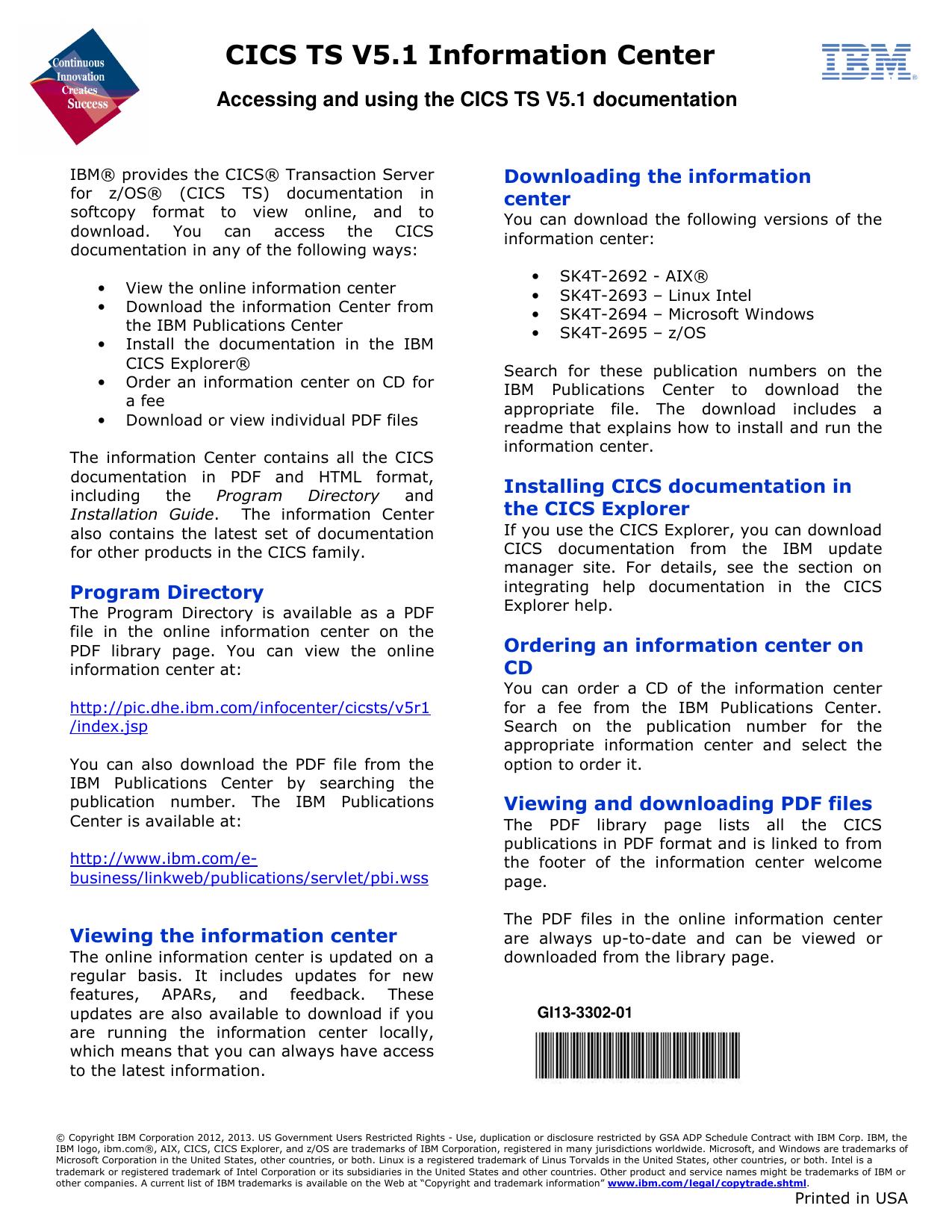Microsoft Word - CICS TS V5.1 Athena Infocenter Flyer.doc