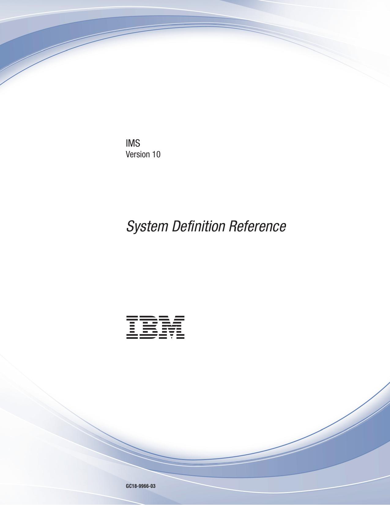 System Definition Reference