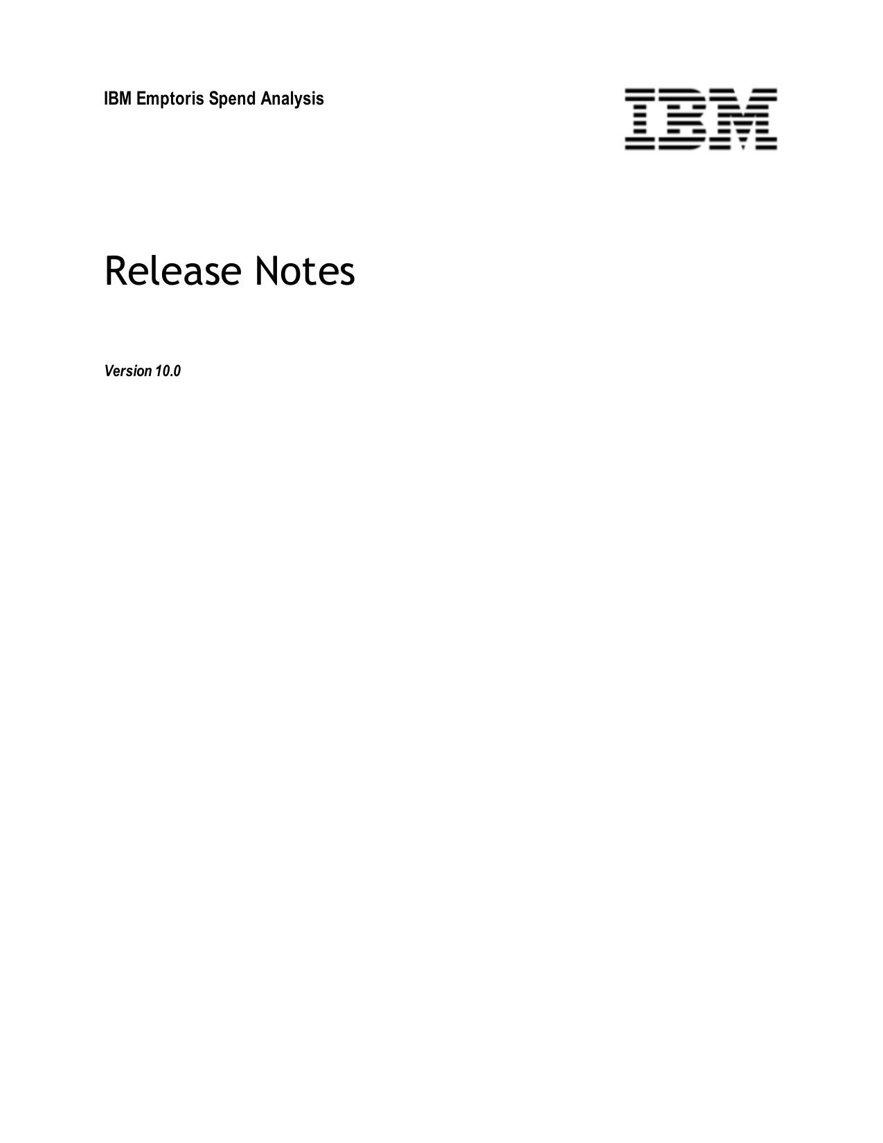 Spend Analyzer Release Notes