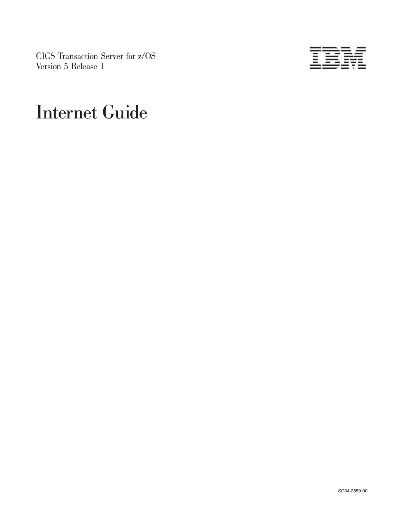 CICS TS for z/OS 5.1: Internet Guide