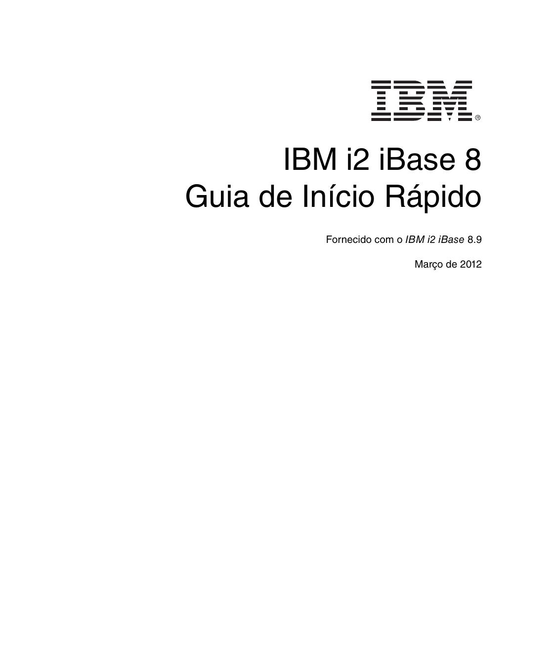 IBM i2 iBase 8 Guia de Início Rápido