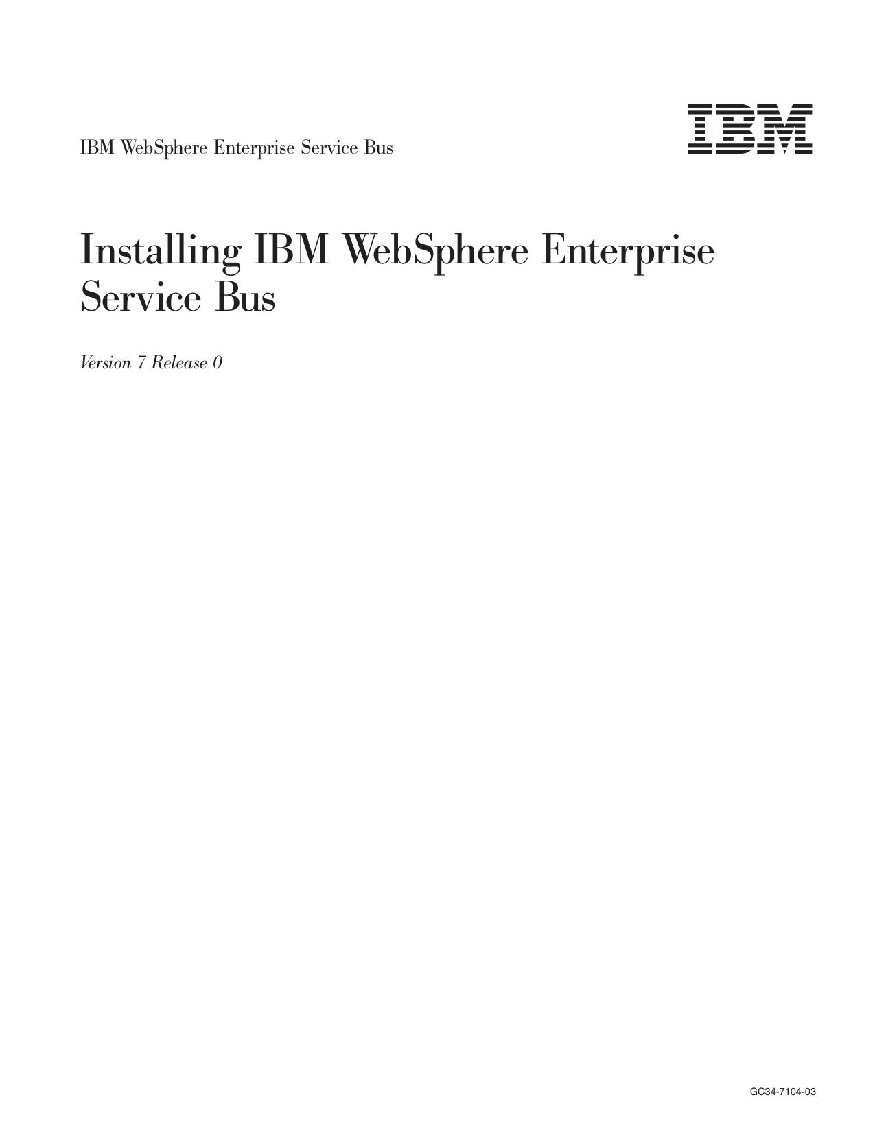 IBM WebSphere ESB: Installing