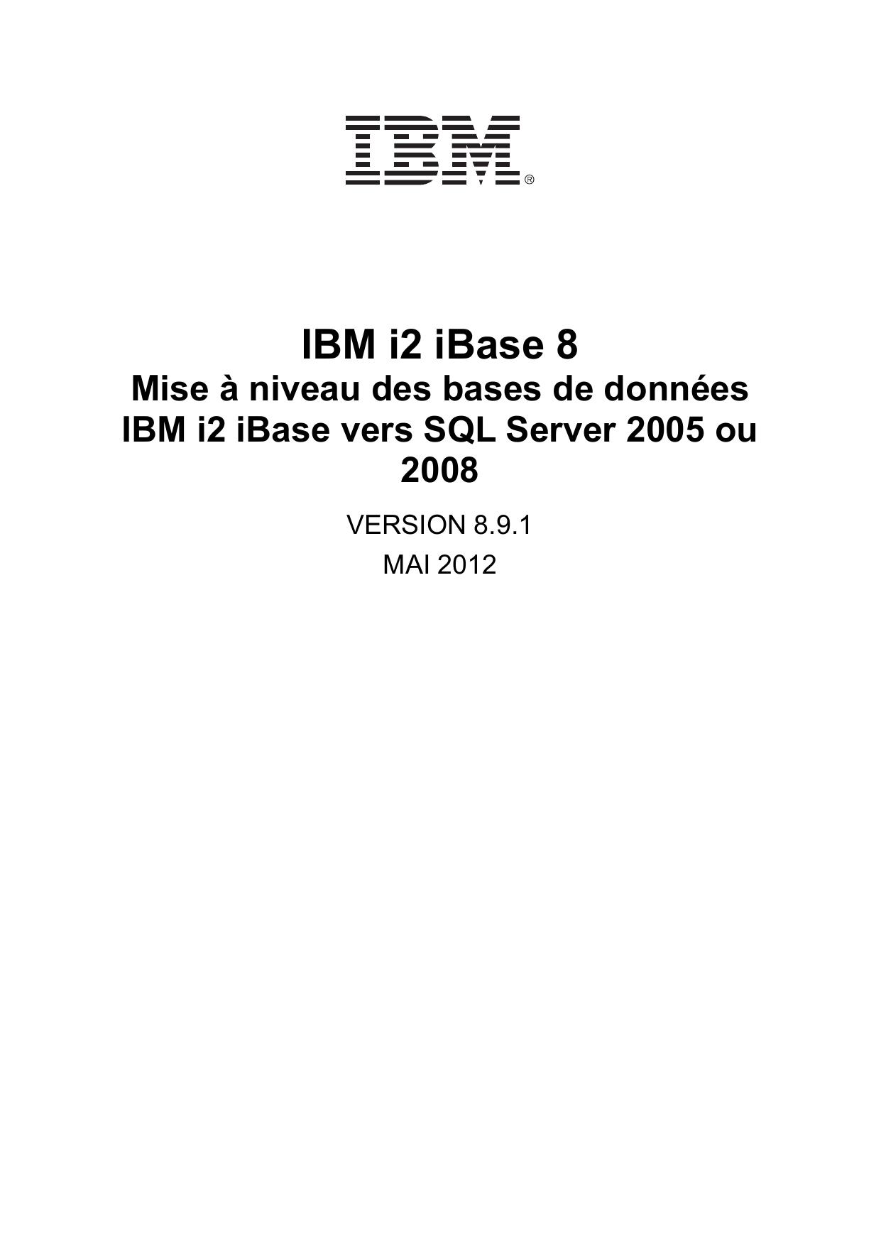 IBM i2 iBase 8