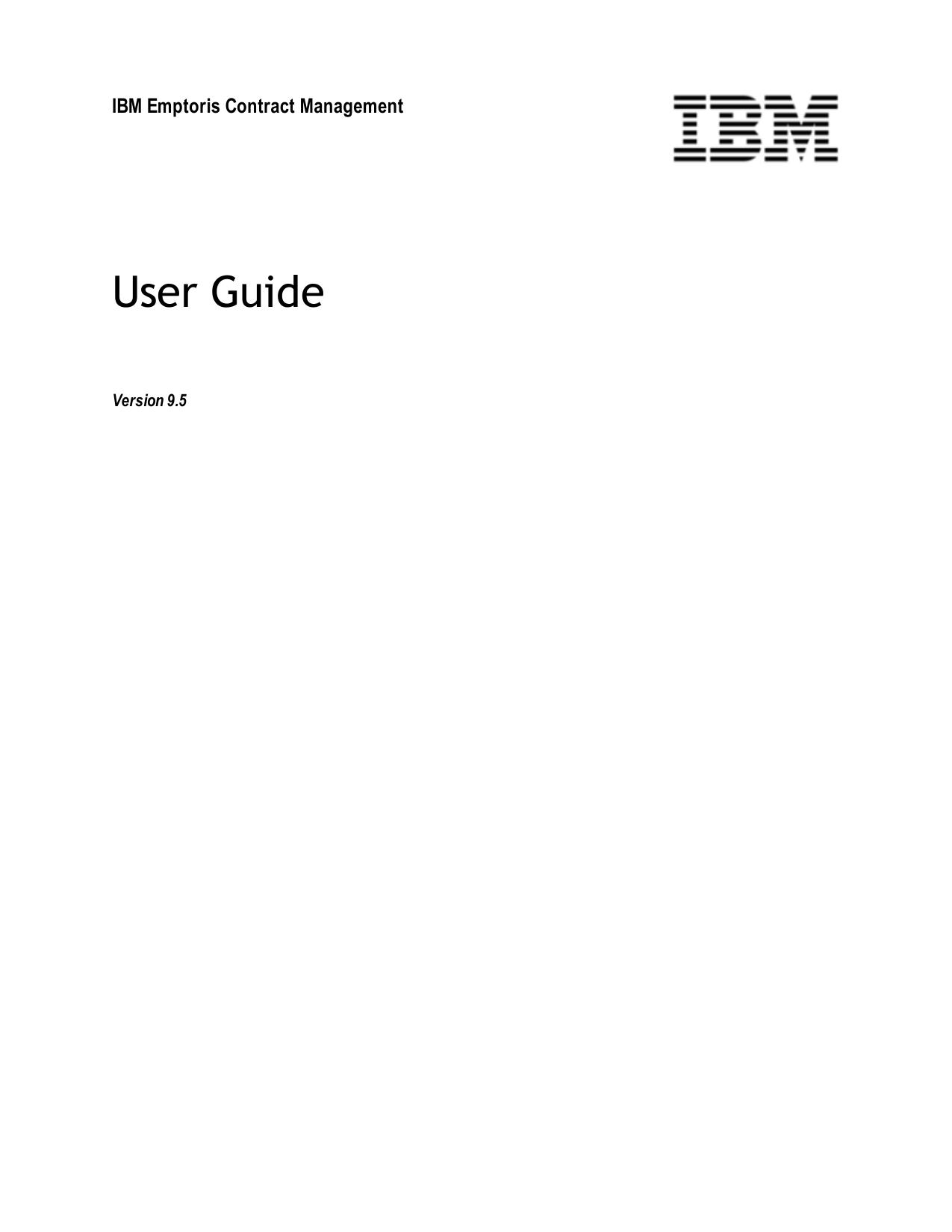 IBM Emptoris Contract Management 9.5 User Guide