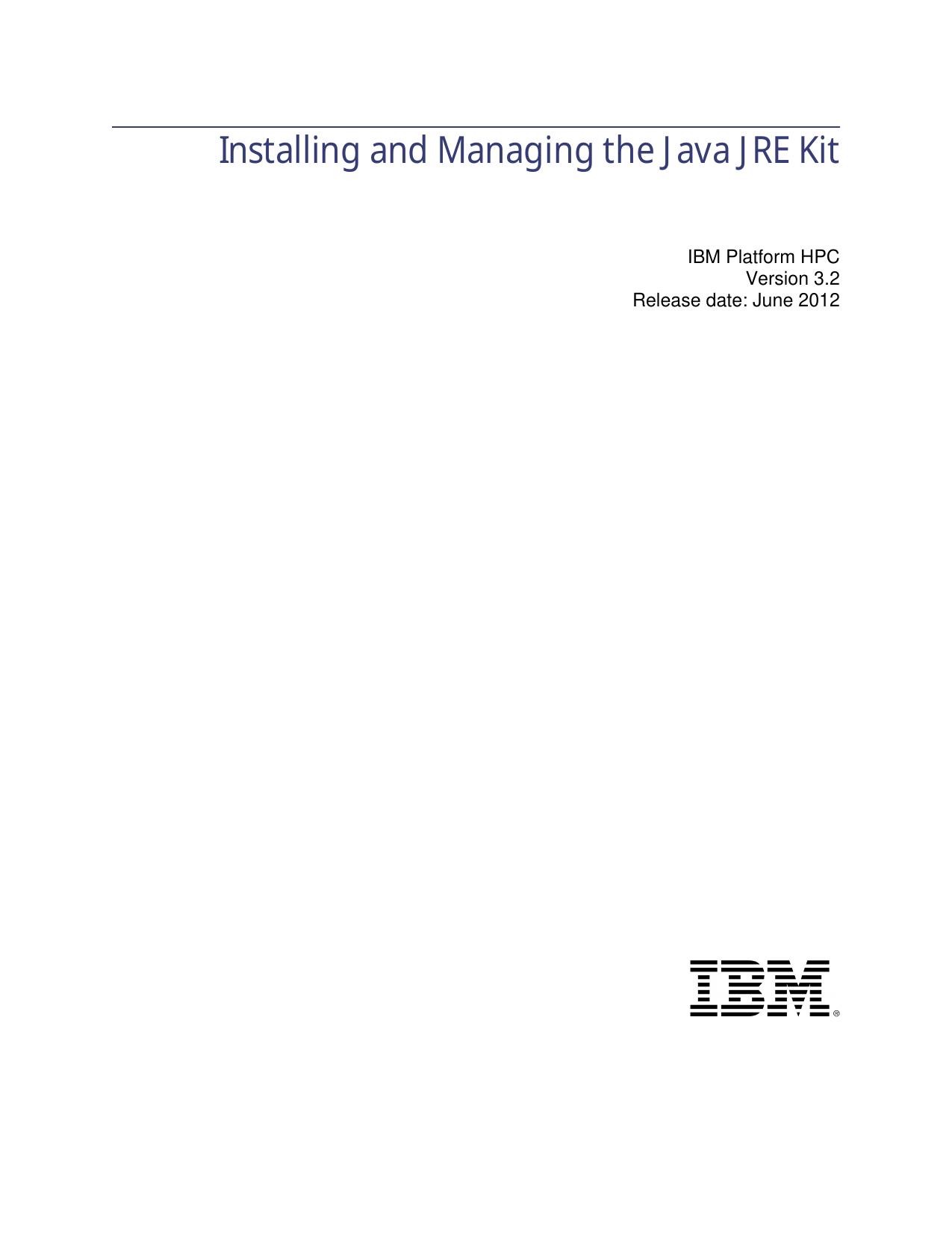 Installing and Managing the Java JRE Kit