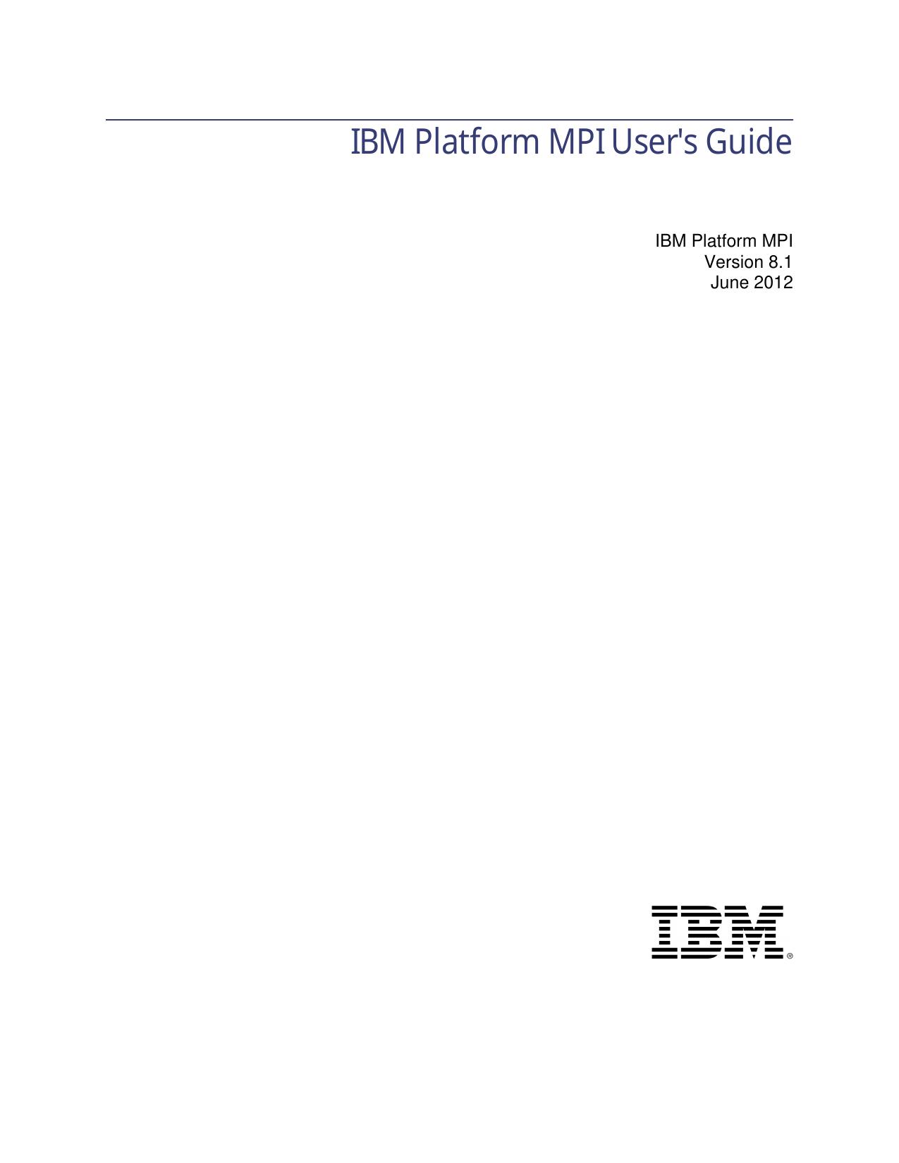 IBM Platform MPI User's Guide