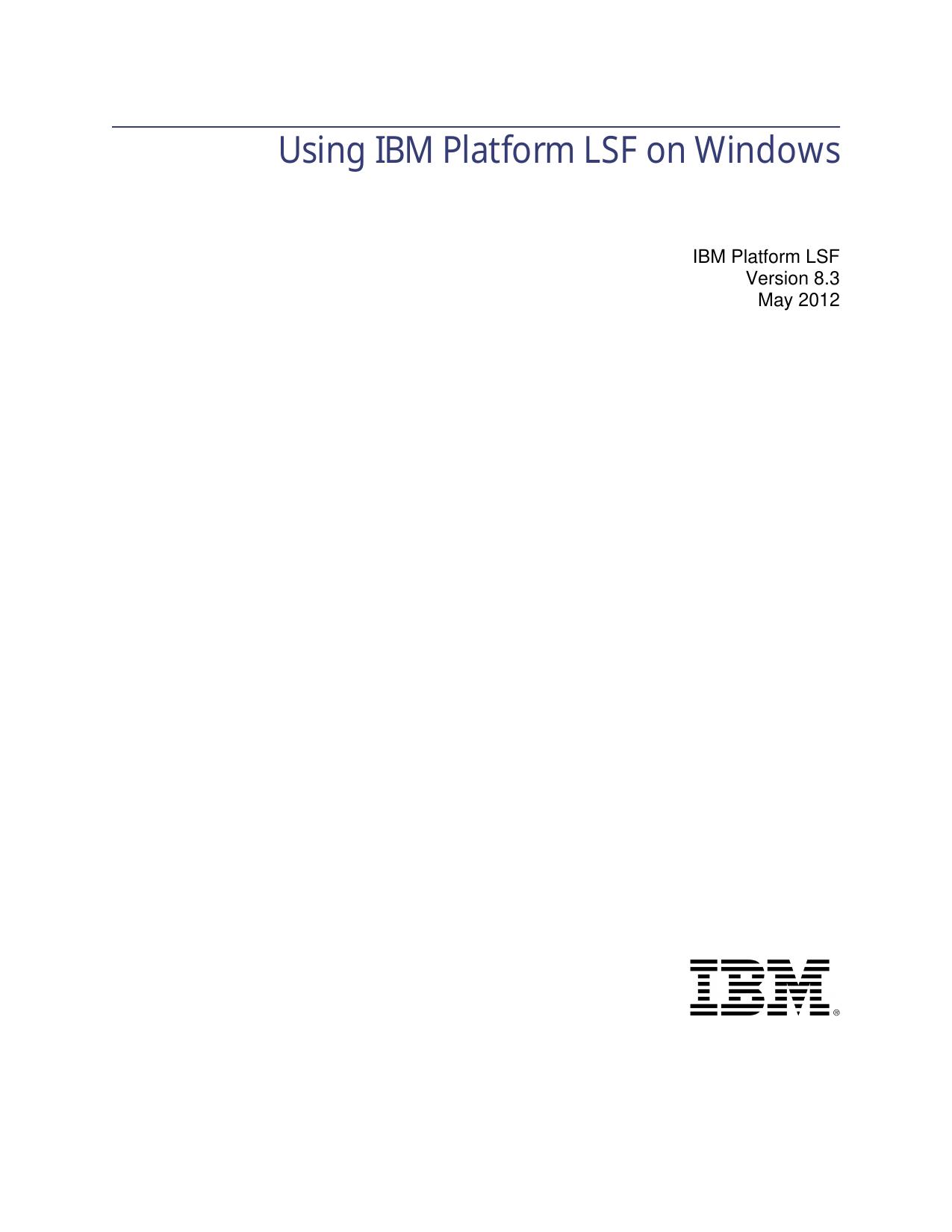 Using IBM Platform LSF on Windows