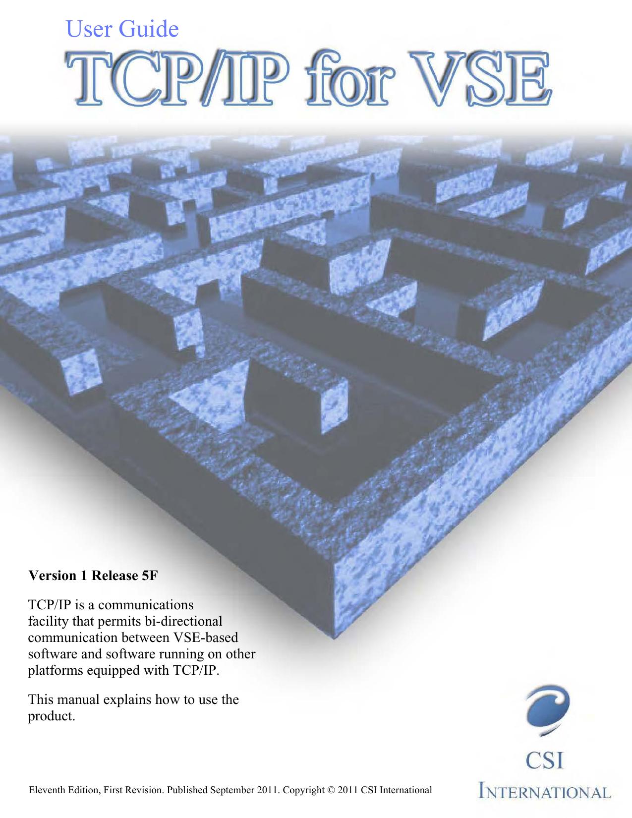 TCP/IP for VSE 1.5F User Guide (pub. 20110926)