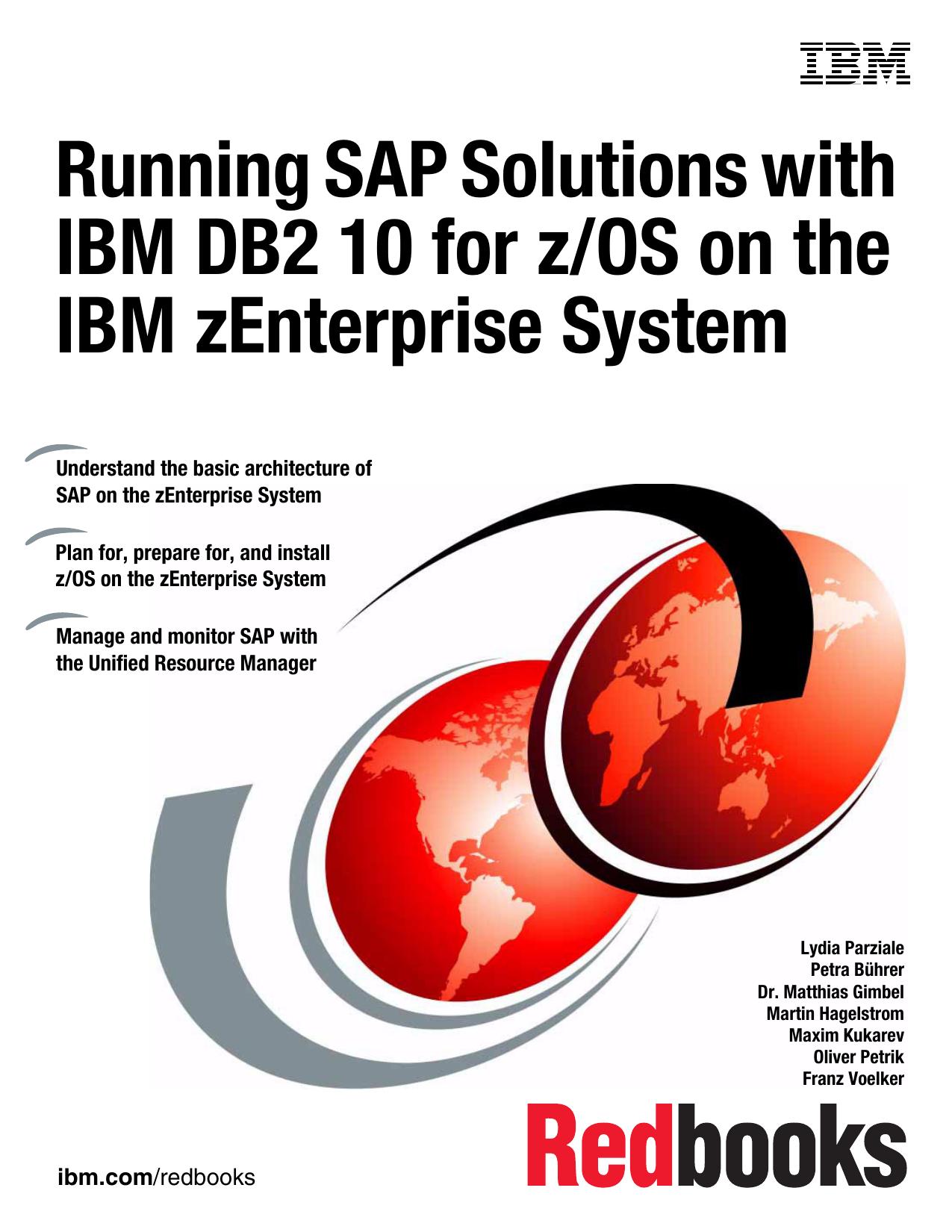 Running SAP Solutions with IBM DB2 10 for z/OS on the IBM zEnterprise System